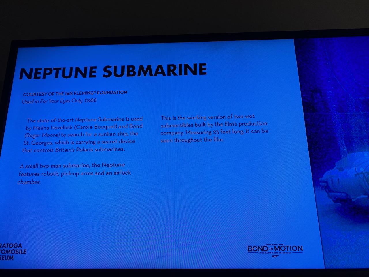 saratoga spa - neptune submarine sign